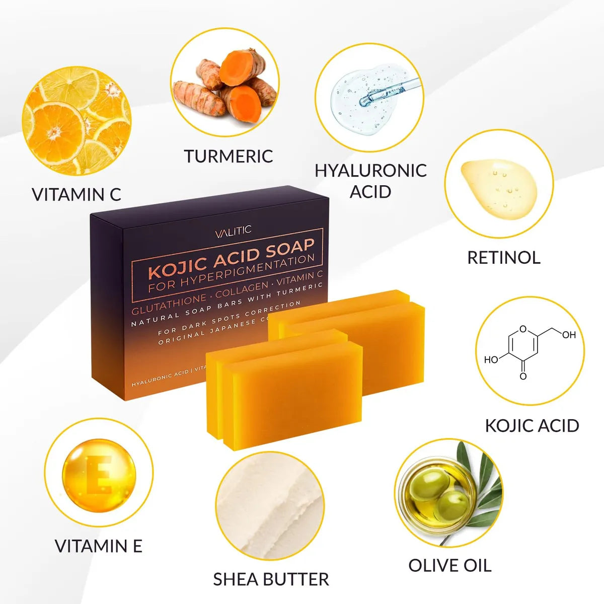 Jabón Valitic con Ácido Kójico + Vitamina C